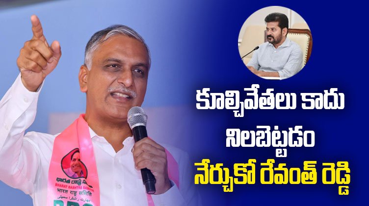 కూల్చివేతలు కాదు నిలబెట్టడం నేర్చుకో రేవంత్ రెడ్డి.