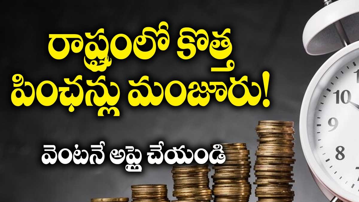 రాష్ట్రంలో కొత్త పింఛన్లు మంజూరు! రాబోతున్న కొత్త జాబితా!