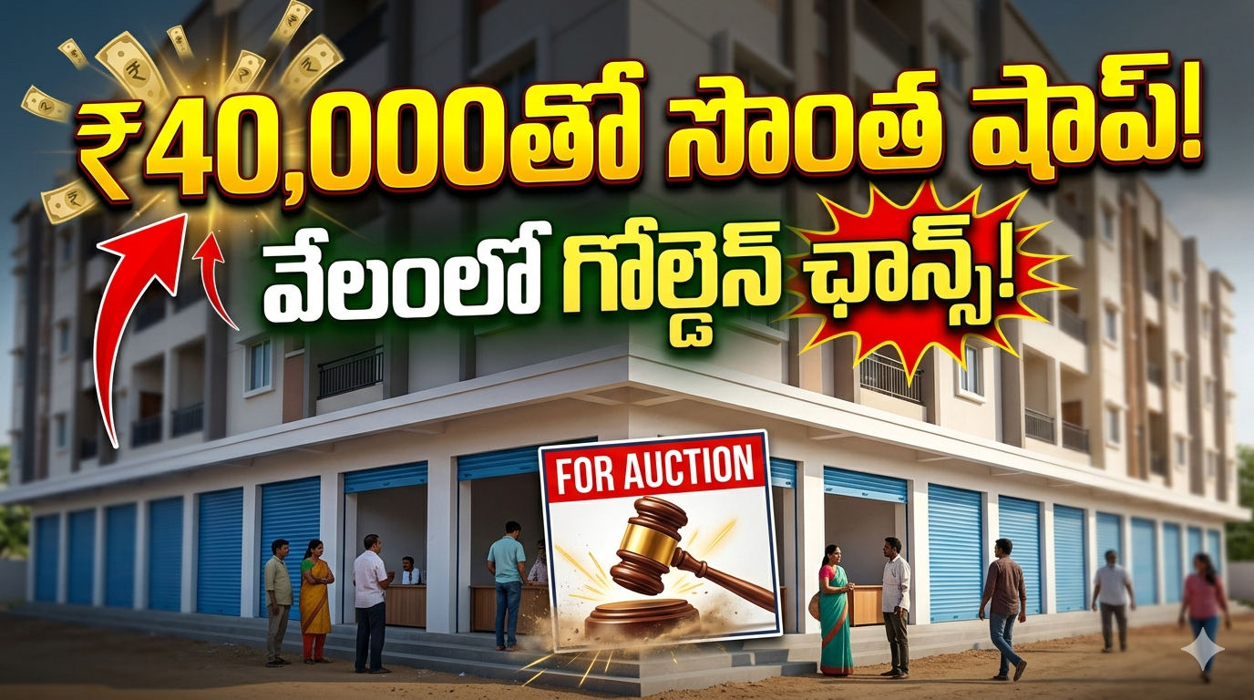 ₹40,000తో సొంత షాప్ ఛాన్స్! తెలంగాణలో వేలం ద్వారా బిజినెస్ గోల్డెన్ ఆఫర్